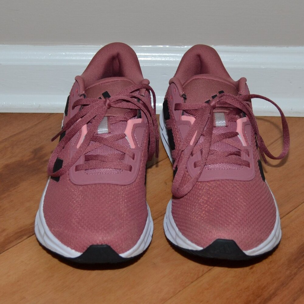 adidas Women’s Pink Running Sneakers with Black Stripes - Picture 4 of 12